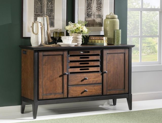 Legacy Classic Fenmore Dark Mocha/Distressed Cherry Server-1