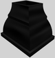 Vent-A-Hood® Designer Series 36" Black Island Range Hood-4