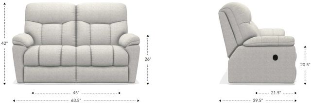 La-Z-Boy® Morrison Stucco Power Reclining Loveseat with Headrest-4