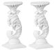 A & B Home 2-Piece White Mermaid Candle Holder Set-0