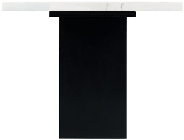 Elements International Valentino White Counter Dining Table with Black Base-2