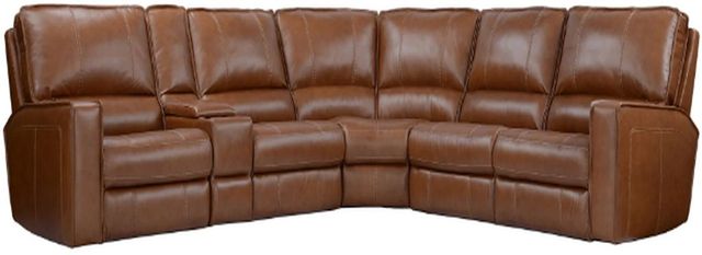 Parker House® Rockford 6-Piece Verona Saddle Power Reclining Sectional with Power Headrests-0