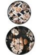 A & B Home 2-Piece Multi-Colored Round Decorative Tray Set-0