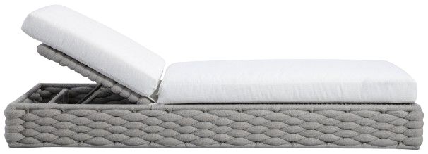 Bernhardt Salinas Bernhardt Exteriors Gray/White Fabric Outdoor Chaise-2