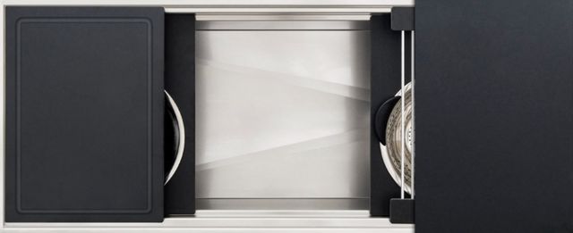The Galley® Graphite Wood Composite Ideal ThinTop™ Workstation® 4S-0