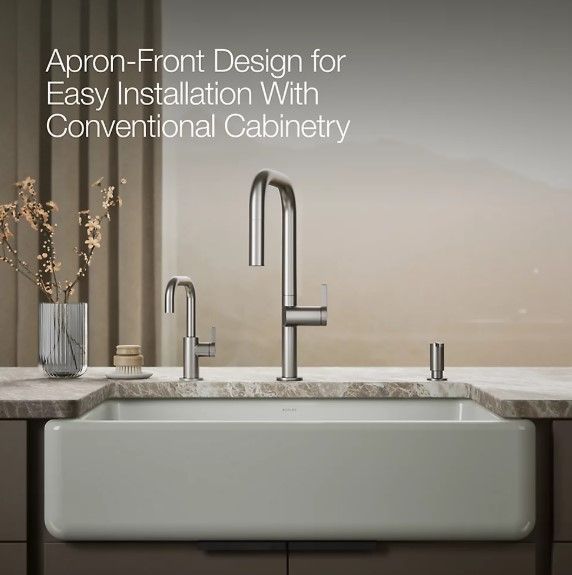 KOHLER® Whitehaven® Dune 36" Undermount Single-Bowl Farmhouse Kitchen Sink-4