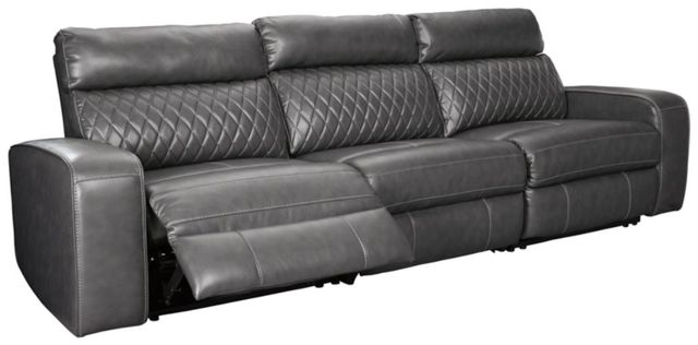 Signature Design by Ashley® Samperstone 3-Piece Gray Power Reclining Sectional Sofa-0