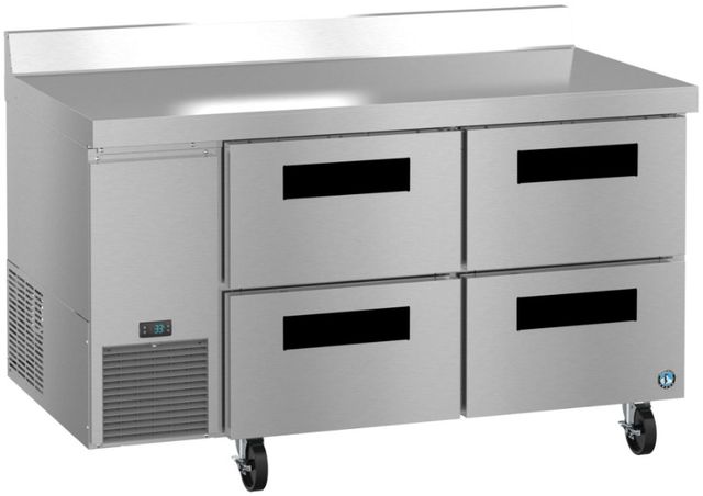 Hoshizaki Steelheart® 60" 17.22 Cu. Ft. Stainless Steel Two Section Worktop Side Mount Refrigerator with Stainless Drawers-1