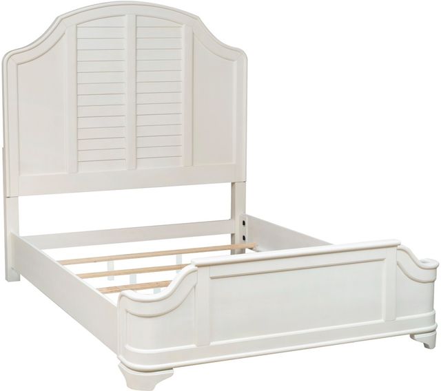 Powell® Naples Antique White Queen Panel Bed-0