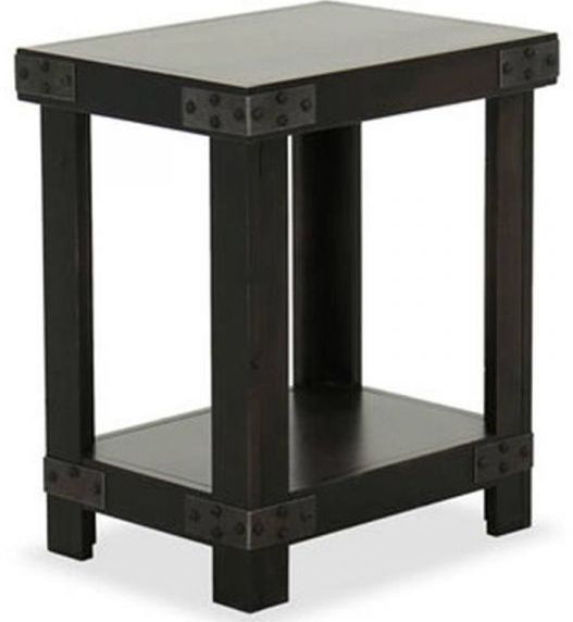 aspenhome® Industrial Ghost Black Chairside Table-0