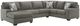 Signature Design by Ashley® Clarington 3-Piece Graystone Left Arm Facing Full Sleeper Sectional and Chaise-0