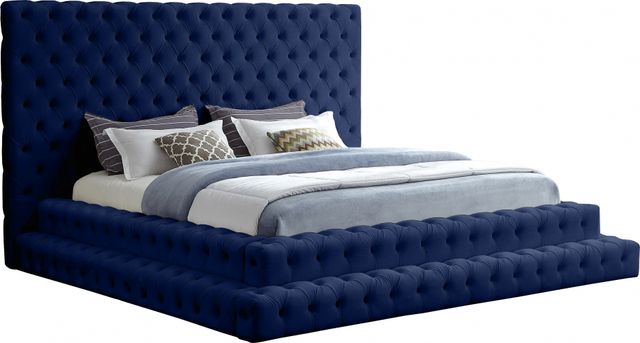 Meridian Furniture Revel Navy Queen Bed-0