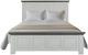 International Furniture Direct Luna Two-Tone Ivory Queen Platform Bed Footboard with Rails-2
