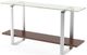 BDI Stream™ 1643 Glass Top Console Table with Chocolate Stained Walnut Shelf-0