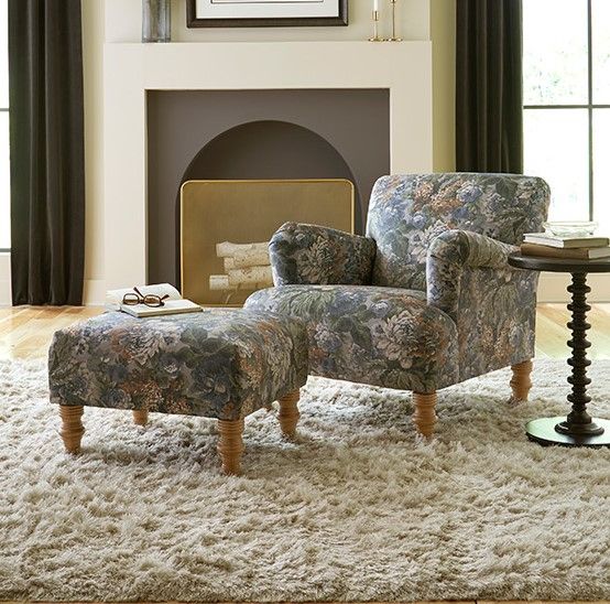 Best® Home Furnishings Customizable Erin & Ben Fabric Ottoman with Honey Birch Legs-1