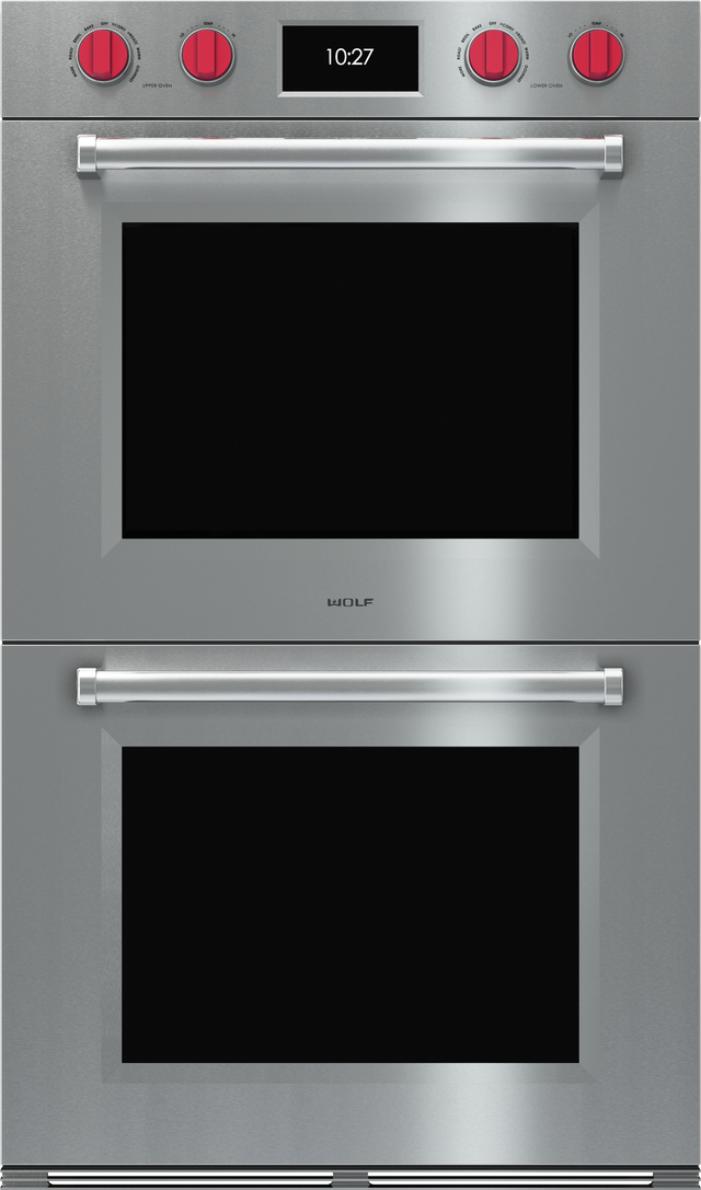 Wolf® M Series 30" Stainless Steel Professional Double Electric Built in Wall Oven-0