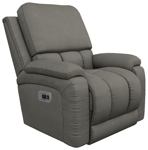 La-Z-Boy® Greyson Blue Gray Leather Power Wall Recliner with Headrest and Lumbar-0
