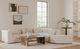 Moe's Home Collection Lowtide Warm White Curved Ottoman-3