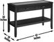 Steve Silver Co. Garvine Gray Sofa Table with Midnight Base-4