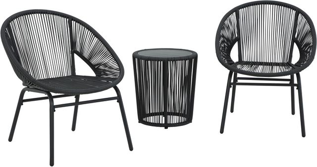 Signature Design by Ashley® Mandarin Cape 3-Piece Grey Outdoor Seating Set-0