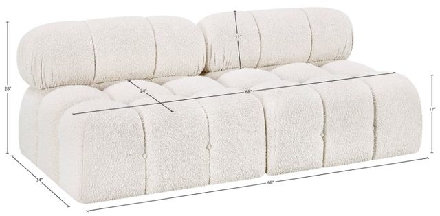 Meridian Furniture Ames 2-Piece Cream 68" Modular Sofa-4