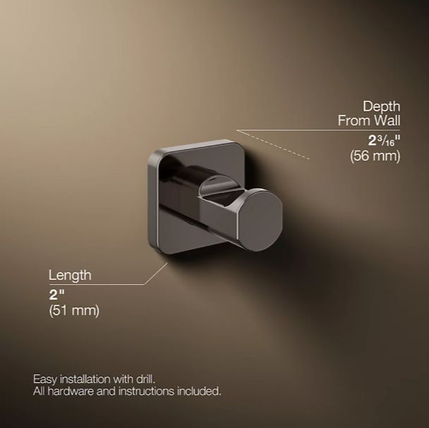 KOHLER® Parallel® Vibrant Titanium Robe Hook-2