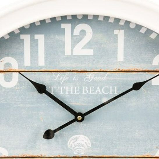 YHD Light Blue/White Circular Wall Clock-3