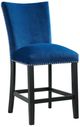 Elements International Valentino 5-Piece Black/Blue/White Counter Dining Set-3