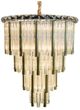Michael Amini® Chimes 2-Piece Gold 15-Light Chandelier Set-0