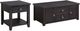 Elements International Kendyl 2-Piece Espresso Occasional Table Set-0