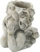 A & B Home Off White 11" Cherub Angel Planter-3