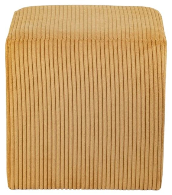 Meridian Furniture Roy Yellow Square Ottoman-1