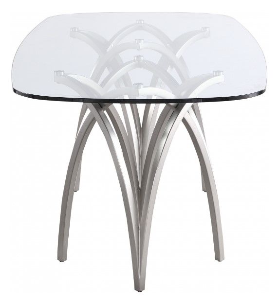 Meridian Furniture Madelyn Clear/Silver Dining Table-2