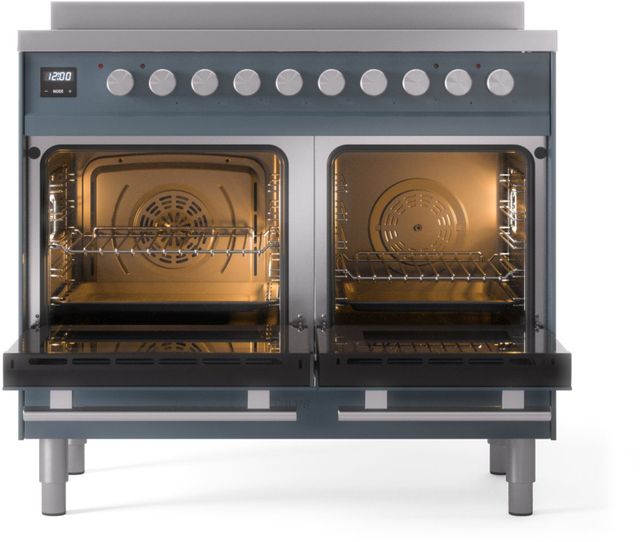 Ilve® Professional Plus II 40" Blue Grey Pro Style Induction Range-3