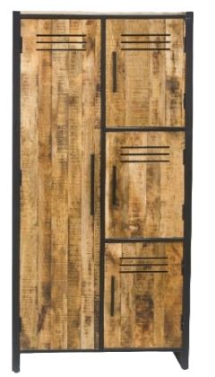 Jaipur Furniture Frais Range Black/Brown Double Locker Cabinet-0