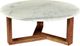 Moe's Home Collection Jinxx White Coffee Table with Brown Base -1