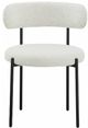 Meridian Furniture Beacon Cream/Black Boucle Upholstered Dining Chair-1