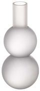 A & B Home Javier White Short Glass Candleholder-0