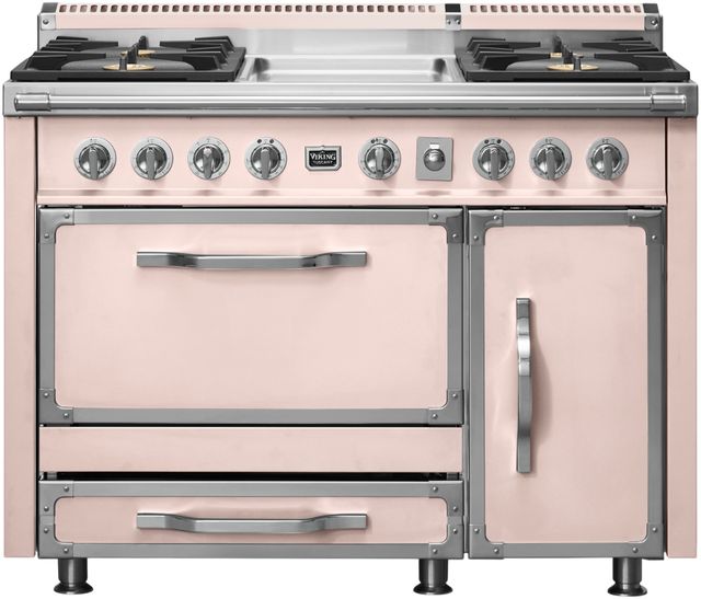 Viking® Tuscany 48" Blush Pro Style Dual Fuel Range with Griddle-0
