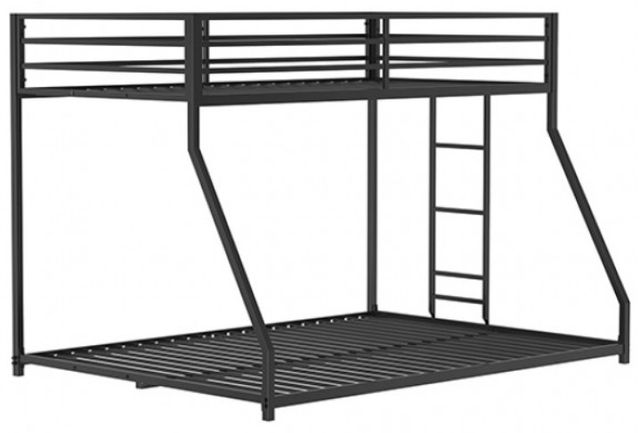 Furniture of America® Rothwell Matte Black Youth Twin/Full Metal Bunk Bed-2