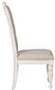 Liberty Furniture Magnolia Manor Antique White/Ivory Splat Back Upholstered Side Chair-2