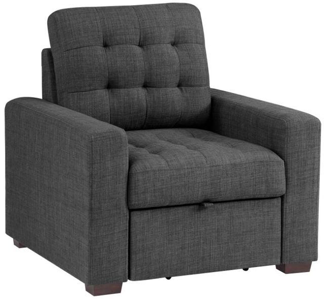 Homelegance® McCafferty Dark Gray Accent Chair with Pull-Out Ottoman-0