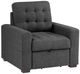 Homelegance® McCafferty Dark Gray Accent Chair with Pull-Out Ottoman-0