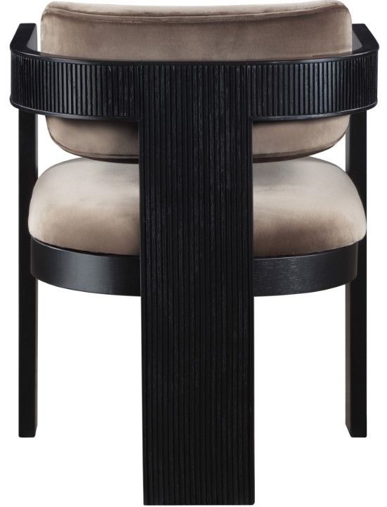 Meridian Furniture Sacha Taupe/Black Velvet Dining Chair-3