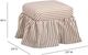 TOV Furniture Gertrude Brown Linen Striped Skirted Ottoman-2