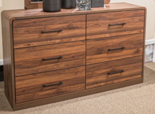 walnut brown dresser LuxenHome Columbia Engineered Wood 47.5-Inch Tall 5-Drawer Bachelor Chest