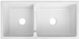 ZLINE Palermo White Gloss 36" Farmhouse Double Bowl Fireclay Kitchen Sink-5