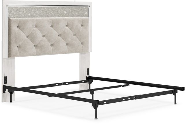 Signature Design by Ashley® Altyra Beige/White Queen Upholstered Panel Headboard-1
