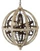 YHD Campion Distressed Khaki/Rustic Iron 5-Light Chandelier-2