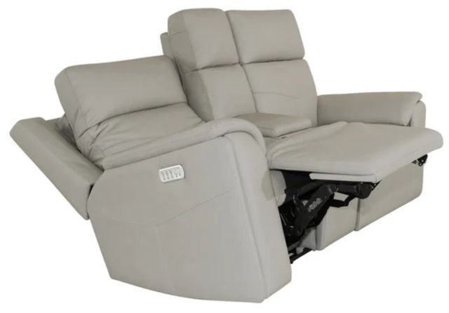 Flexsteel® Vernon Dove Gray Power Reclining Loveseat-1